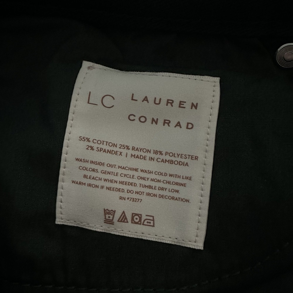 LC Lauren Conrad Skinny Jeans Womens Size 10 Ultra Soft Stretch Slim Fit Green - Picture 7 of 7